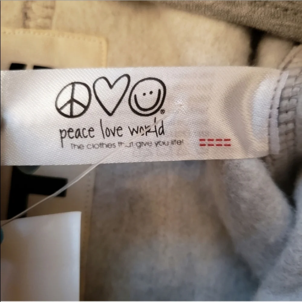 Peace Love World Skirt Fleece Lined Gray Size XS Brand New With Tags